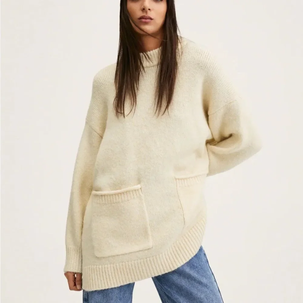 Mango Oversized Sweater With Pockets - Picture 7 of 8